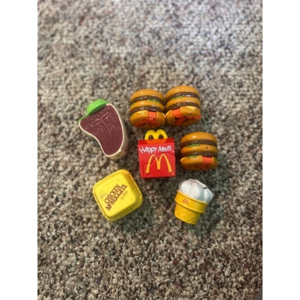 Vintage‎ Lot of McDonald's Happy Meal food toys - changeable mixed lot of 7